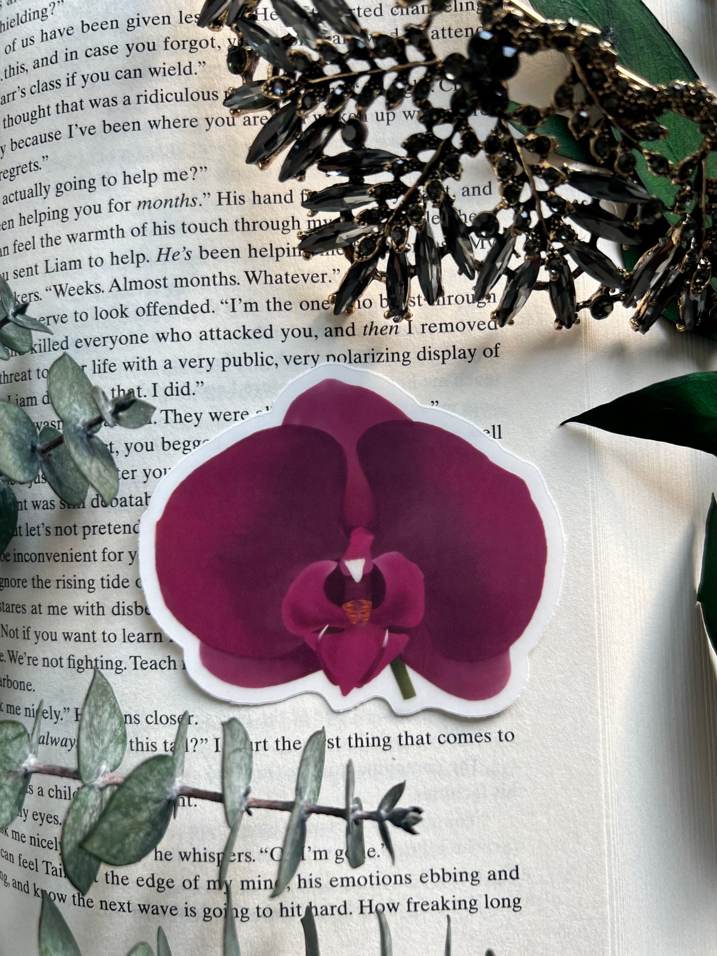 Orchid Clear Sticker