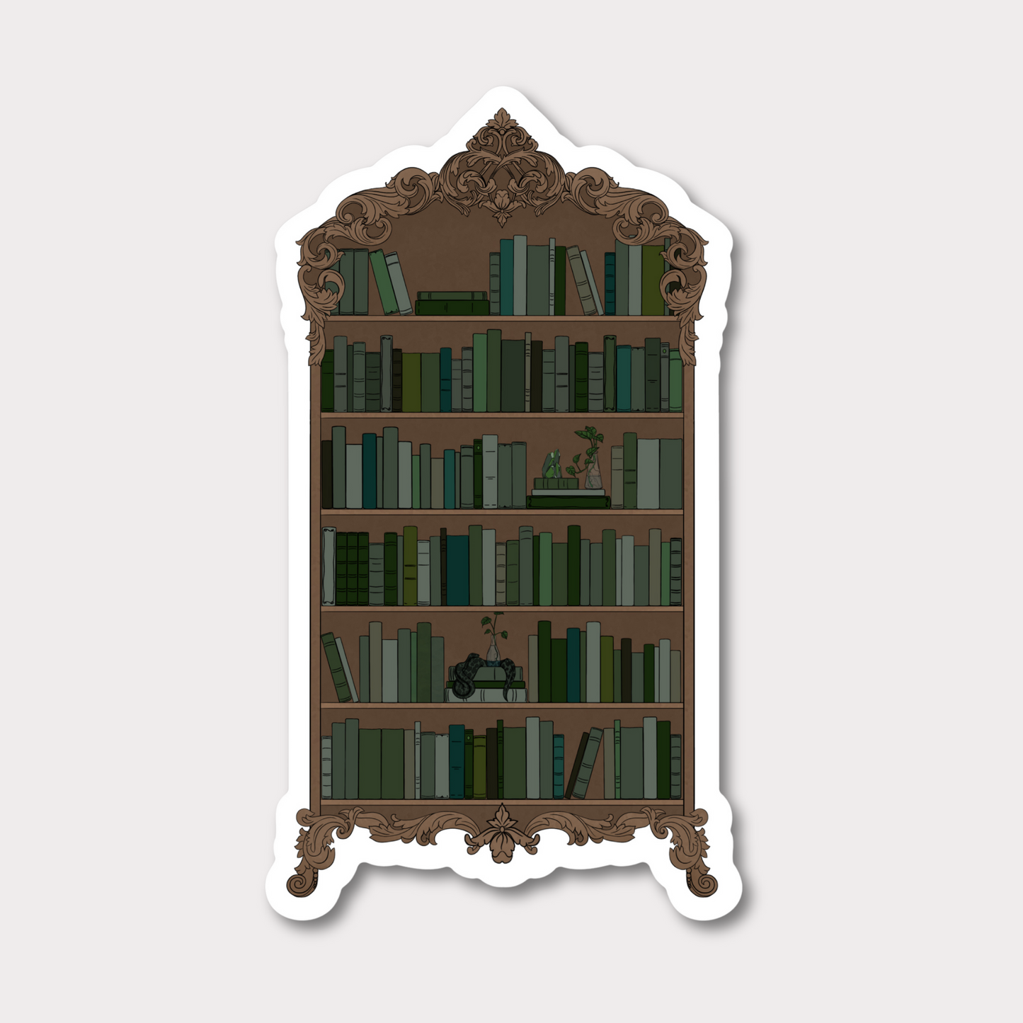 Ornate Bookshelf Sticker