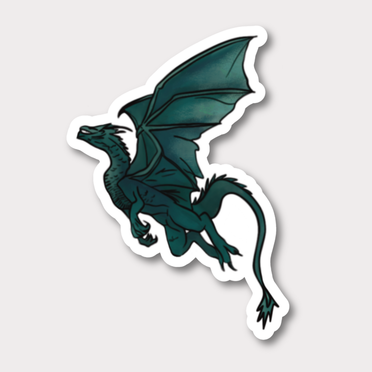 Pine Dragon Clear Sticker