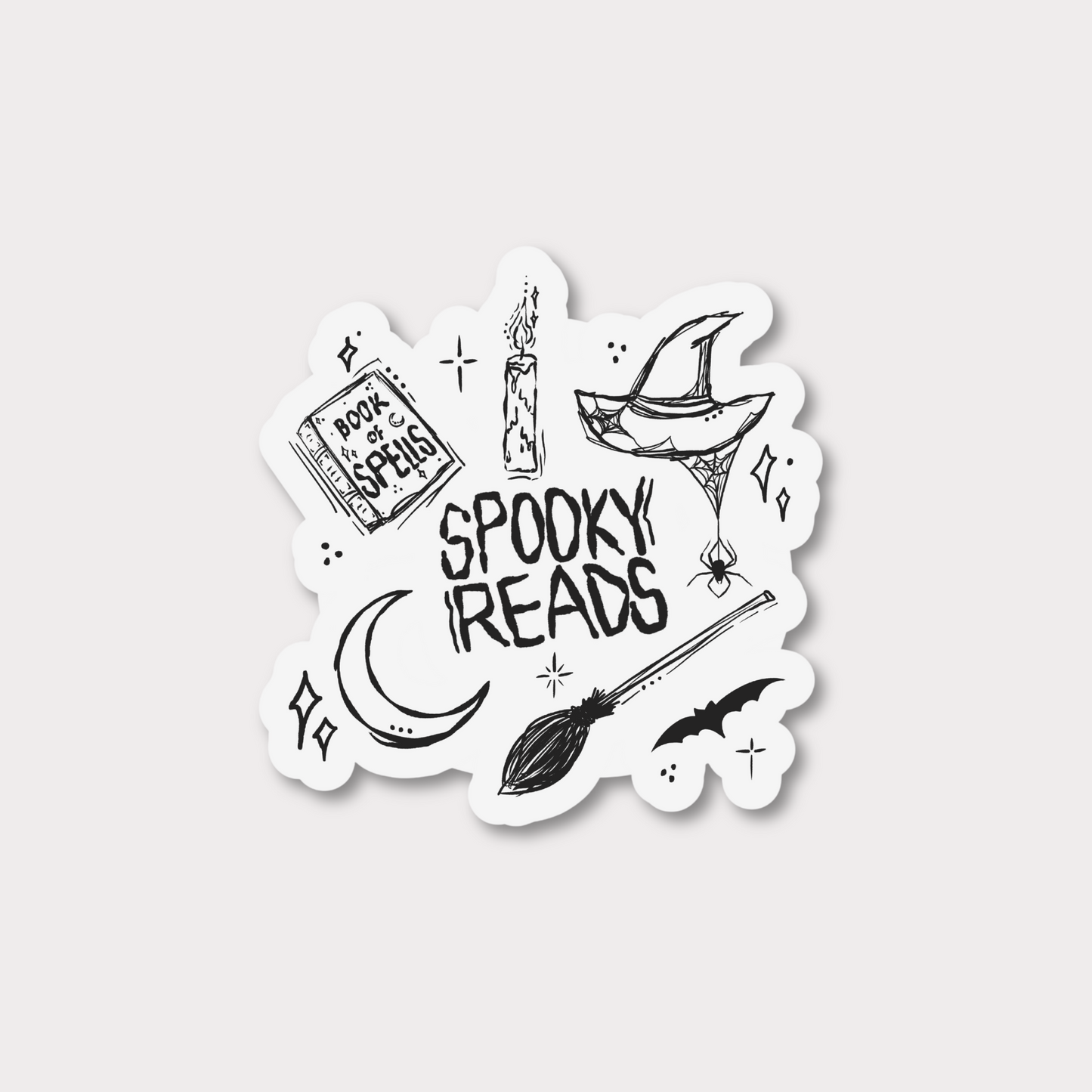 Spooky Reads Clear Sticker