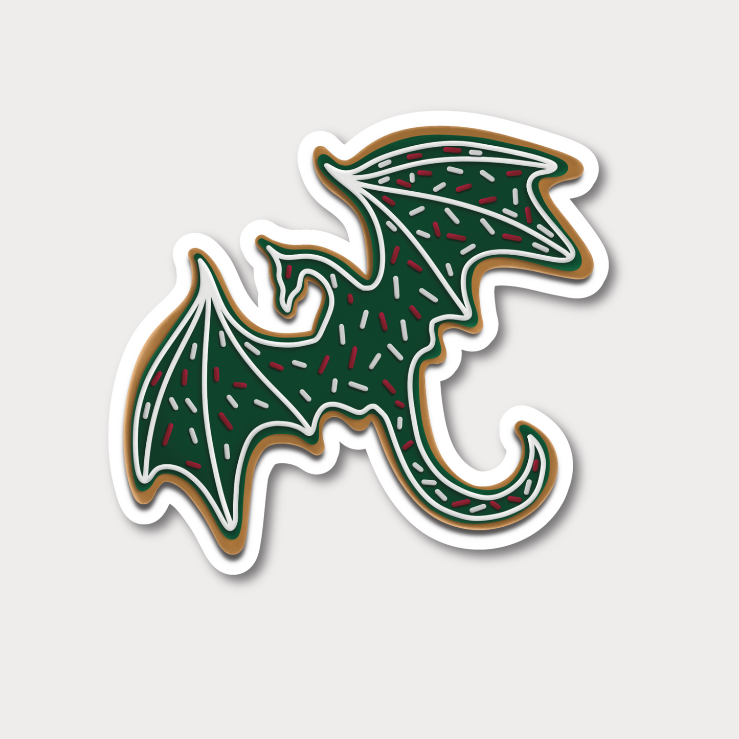 Frosted Fables Dragon Cookie Clear Sticker