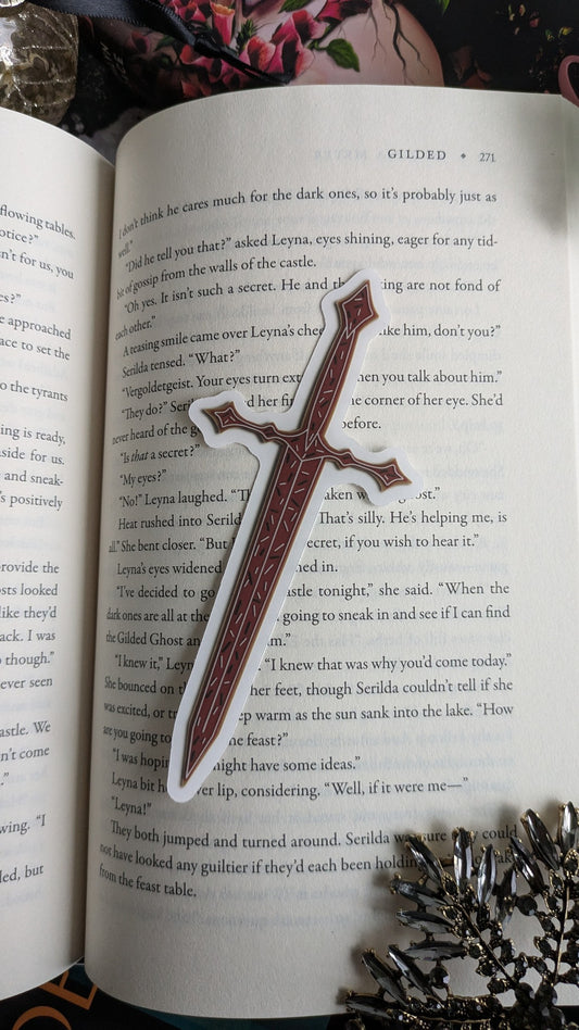 Frosted Fables Sword Cookie Clear Sticker