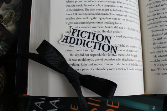 Fiction Addiction Clear Sticker