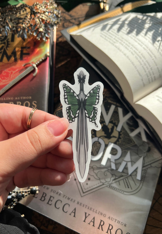 Butterfly Dagger Clear Sticker