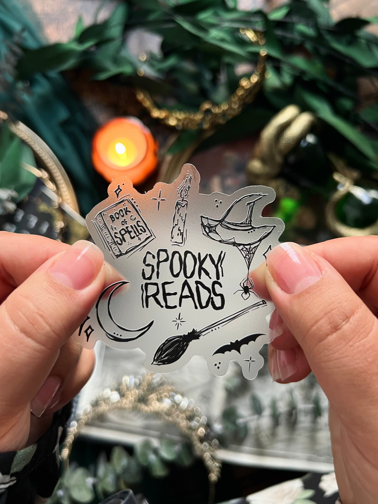 Spooky Reads Clear Sticker