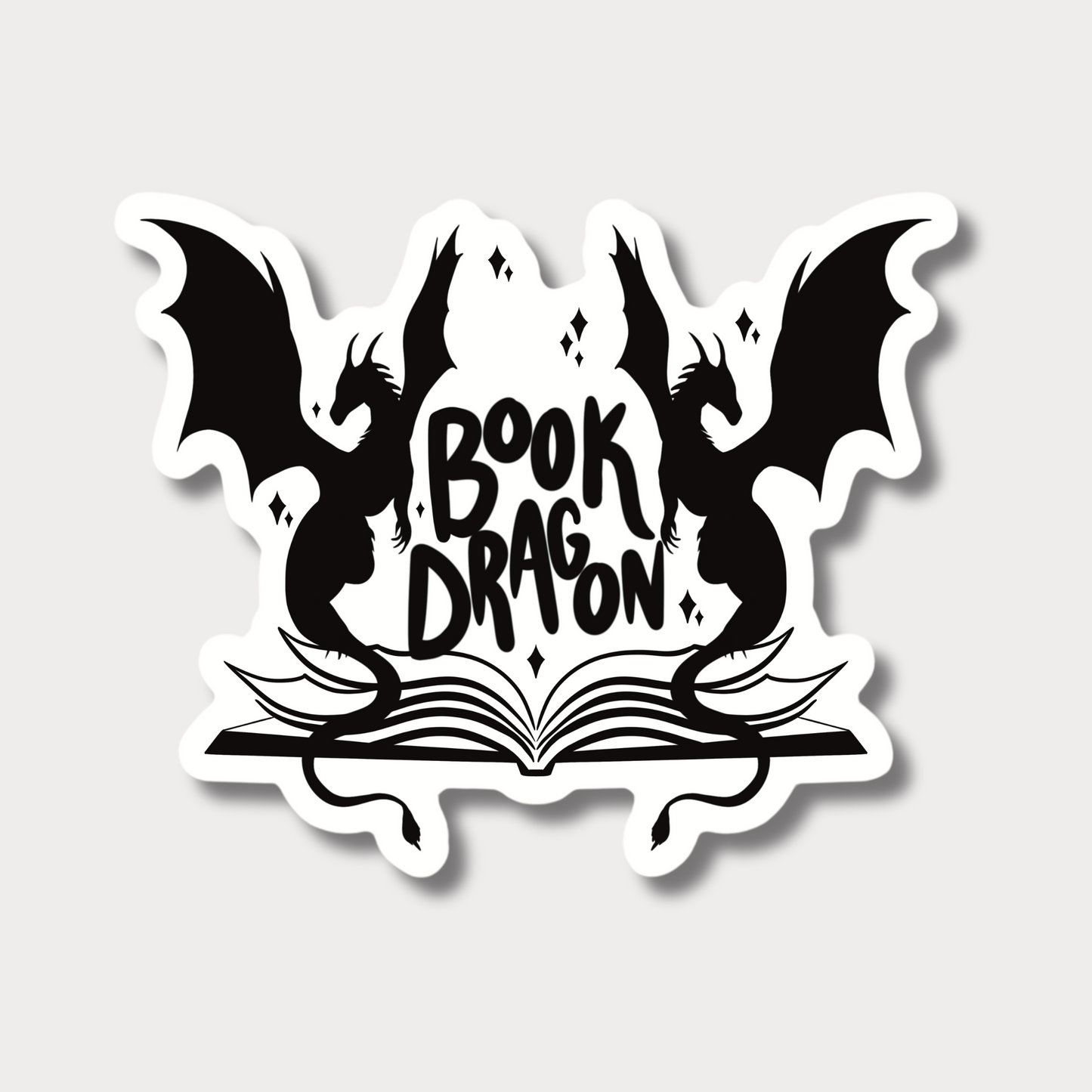 Book Dragon Clear Sticker