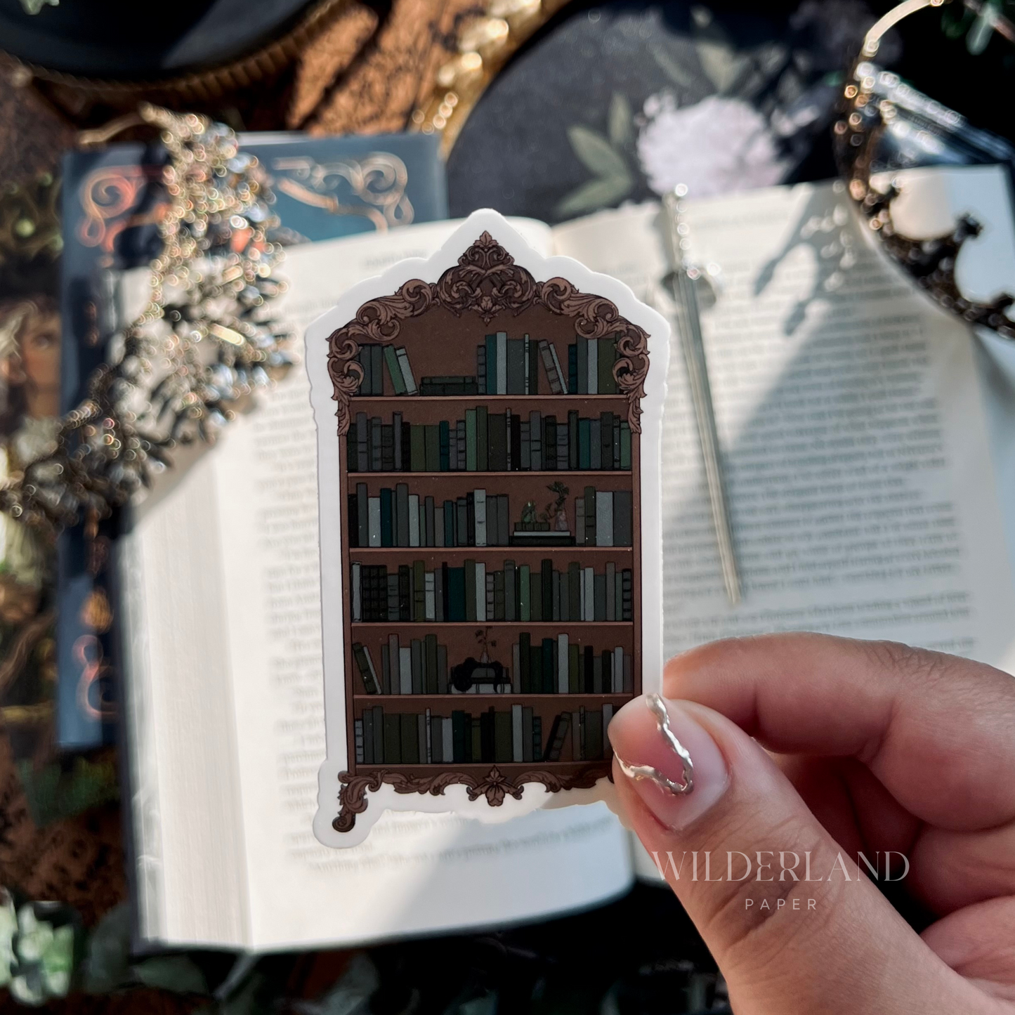 Ornate Bookshelf Sticker