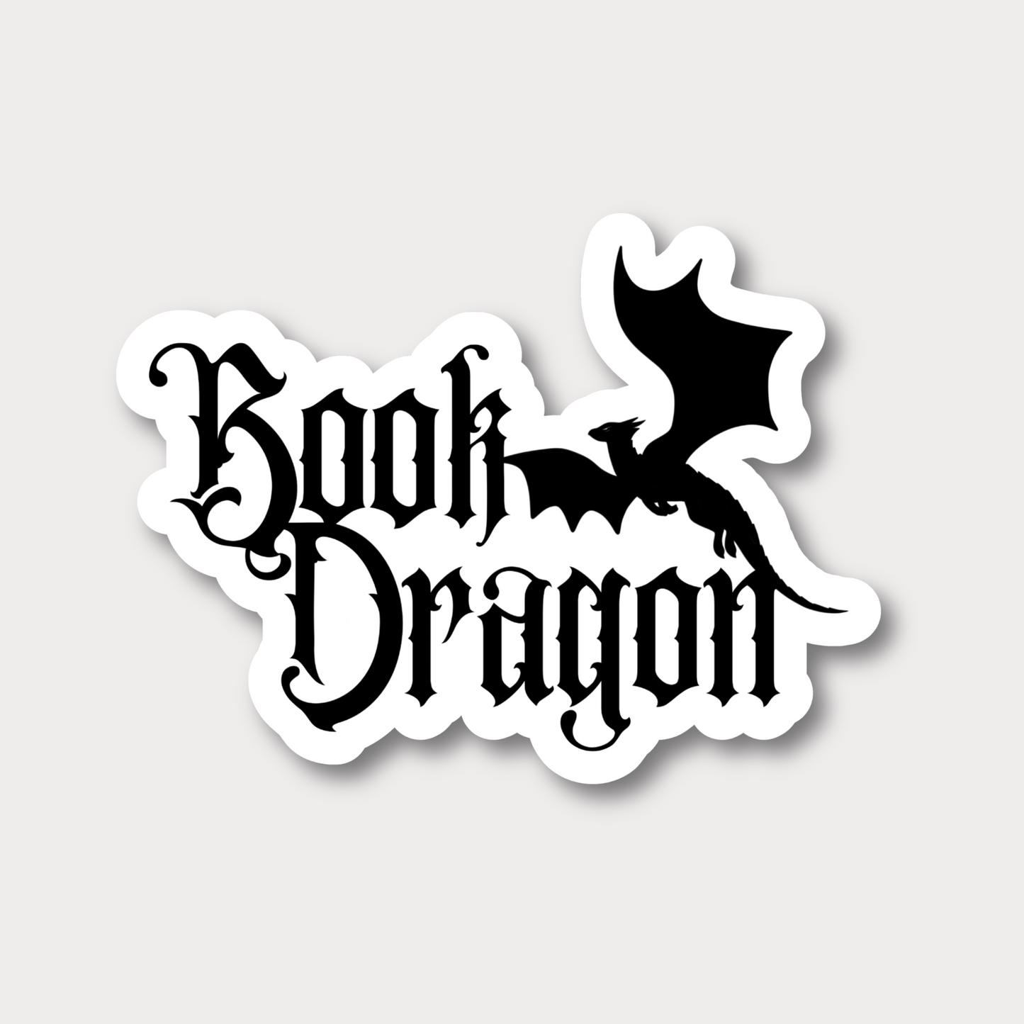 Book Dragon II Clear Sticker